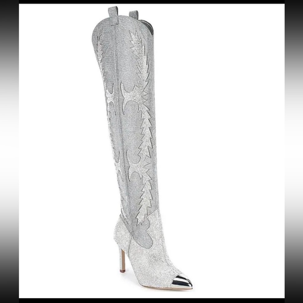 Gianni bini rhinestone cowgirl boots size 6